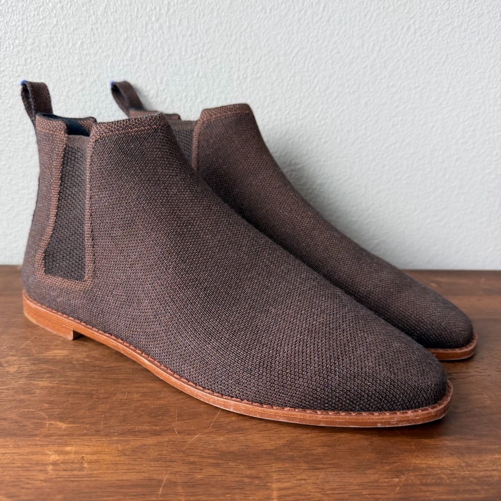 Rothy's cocoa brown Merino Wool Chelsea Ankle Boots Women’s sz 9.5M